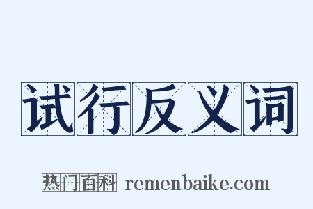 试行反义词是什么意思的图片